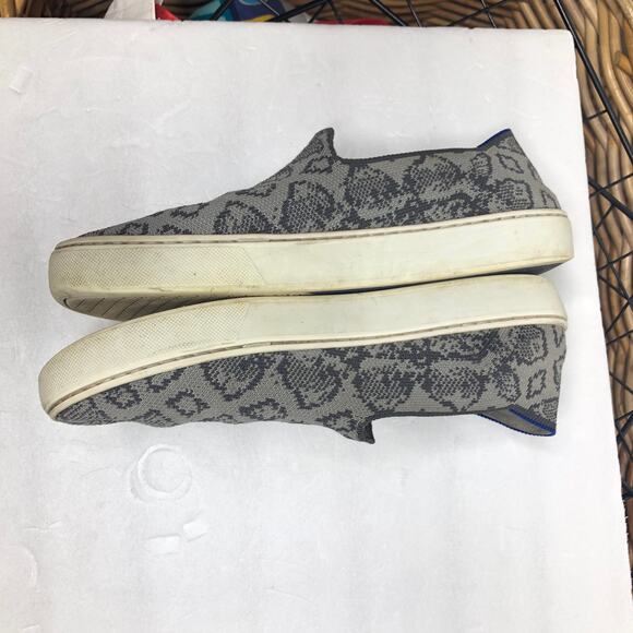 Rothy’s Shoes Snake Python Grey Slip On Flat Sneaker 8 - Picture 4 of 11